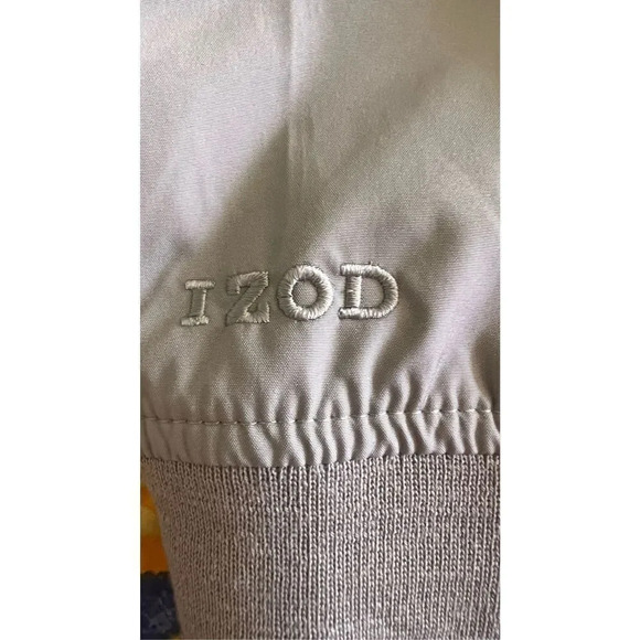 Izod Men’s XXL 2XL Tan V Neck Mesh Fleece Lined Pullover Jacket Coat - Picture 10 of 12